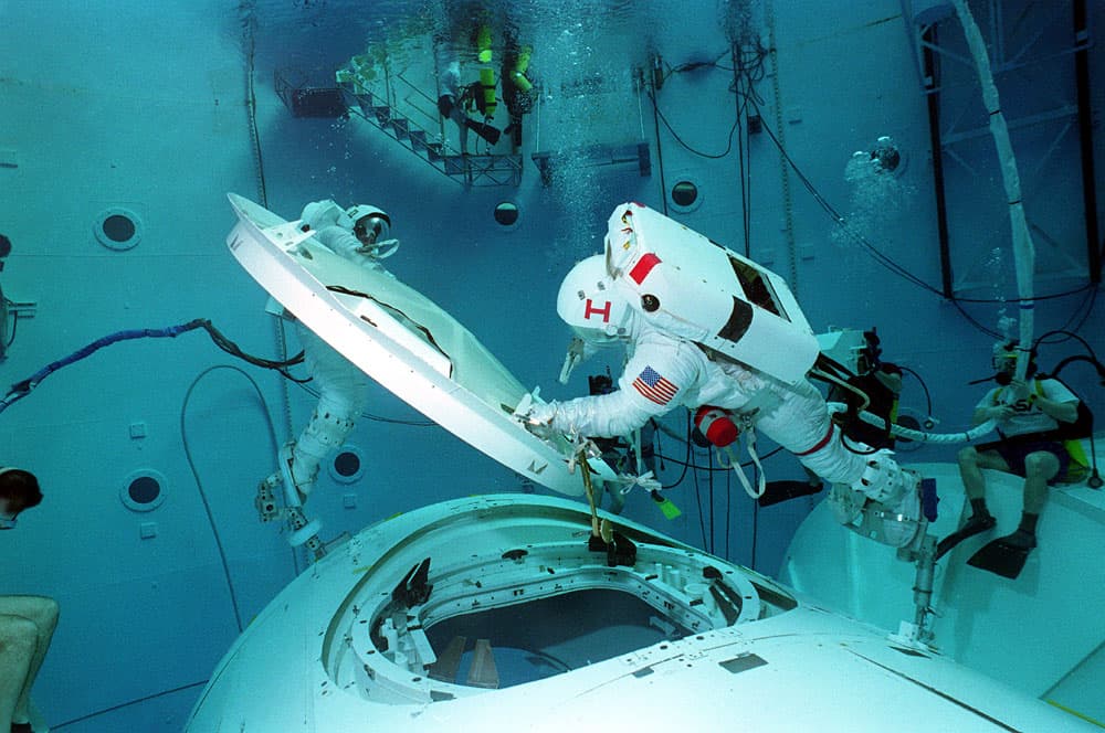 International Space Station testing is conducted in Marshall's Neutral Buoyancy Simulator (NBS).