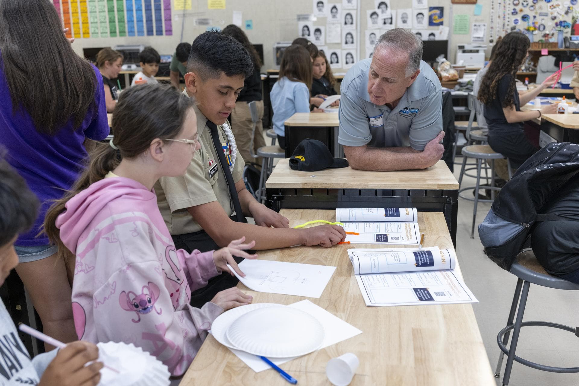 Gary Laier, center liaison for the Small Business Innovation Research/Small Business Technology Transfer (SBIR/STTR) program at NASA’s Armstrong Flight Research Center in Edwards, California, teaches 
