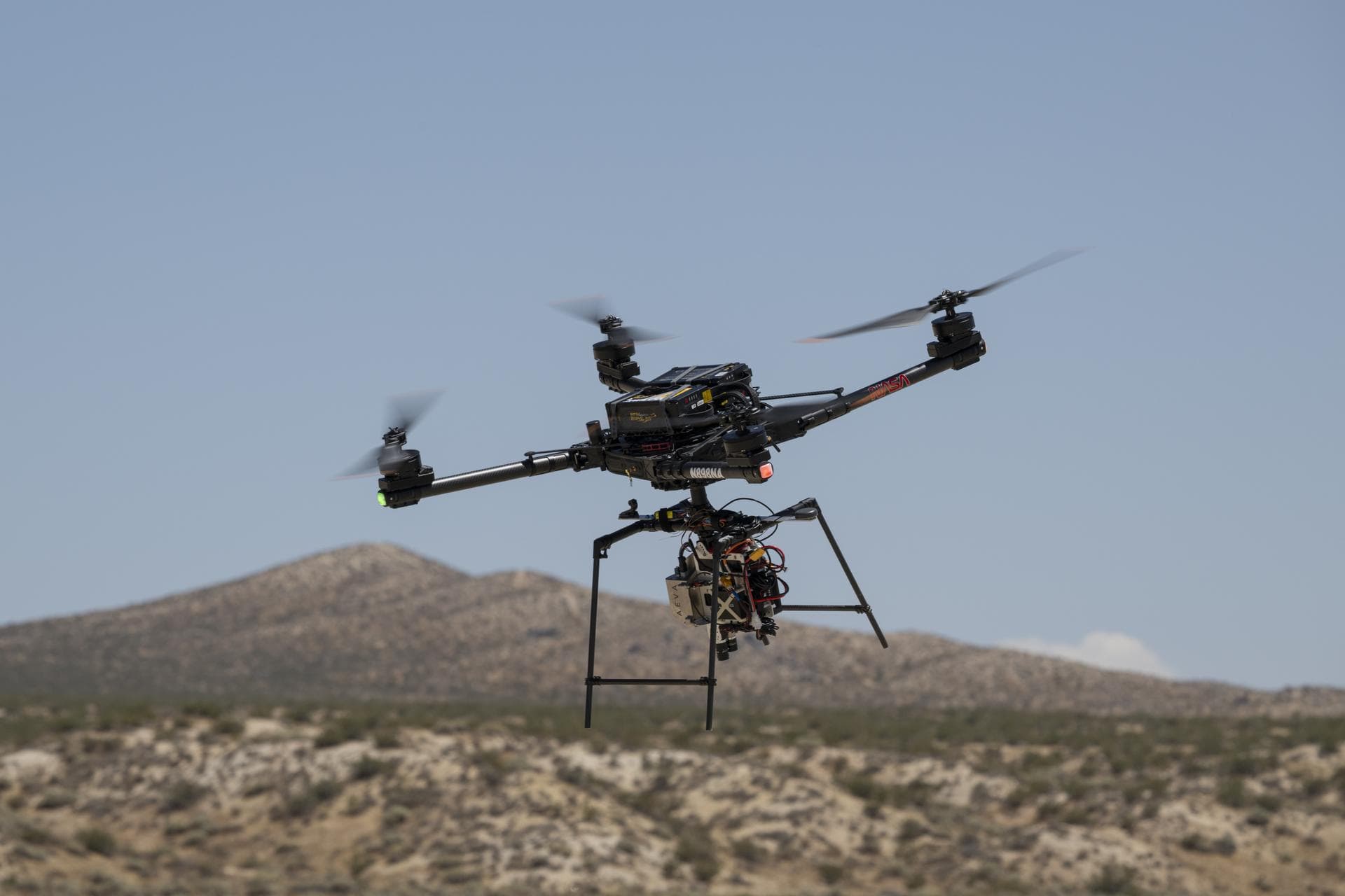  An Alta-X drone flies an advanced guidance and navigation system known as the Safe and Precise Landing – Integrated Capabilities Evolution (SPLICE) experiment near NASA’s Armstrong Flight Research Ce