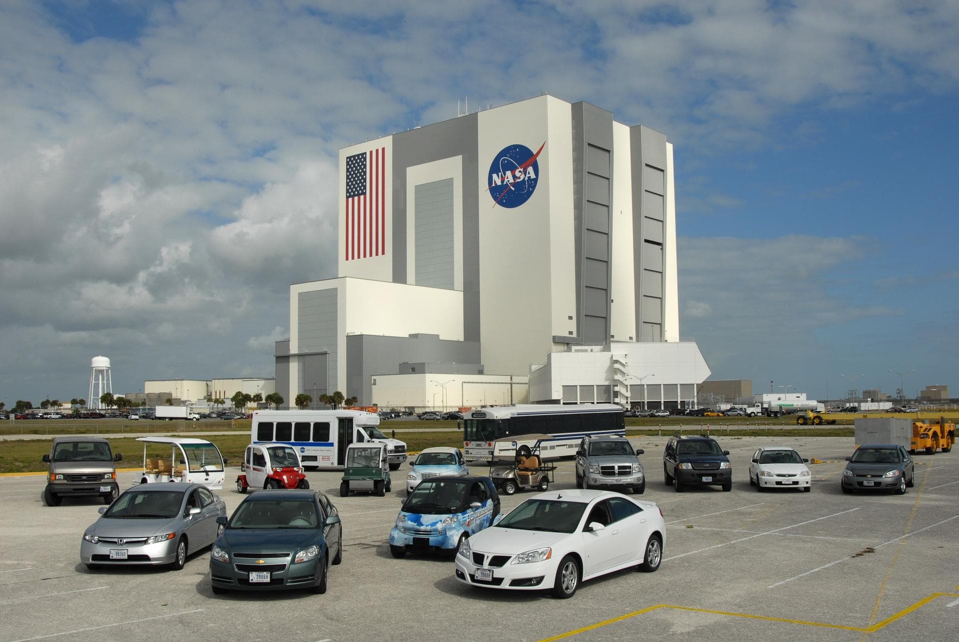 CAPE CANAVERAL, Fla. –– A variety of alternative fuel vehicles are driven around NASA's Kennedy Space Center in Florida  in an effort to reduce gasoline consumption and conserve energy. These include 