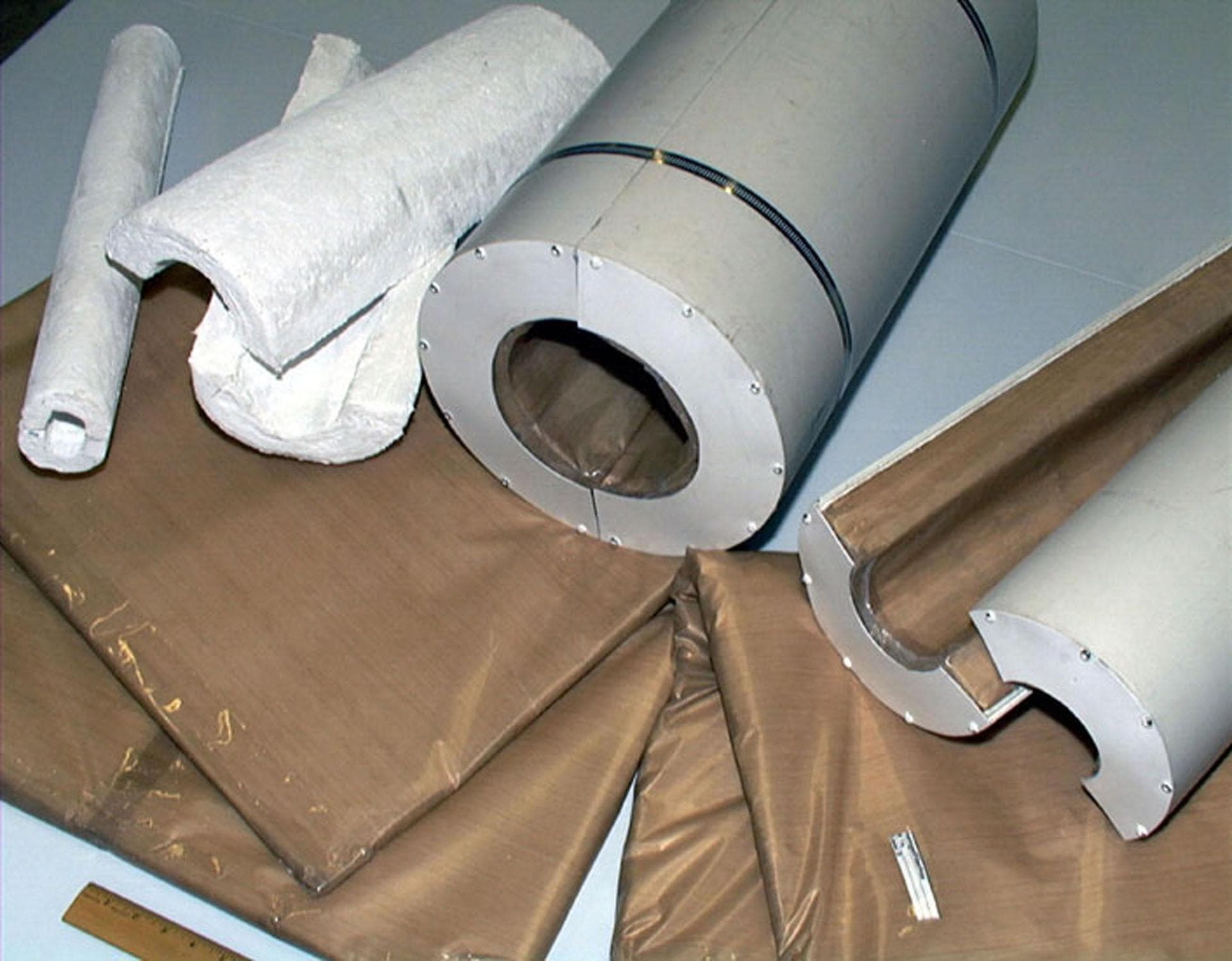 Various materials are ready for testing in the Kennedy Space Center's cryogenics test bed laboratory. The cryogenics laboratory is expanding to a larger test bed facility in order to offer research an