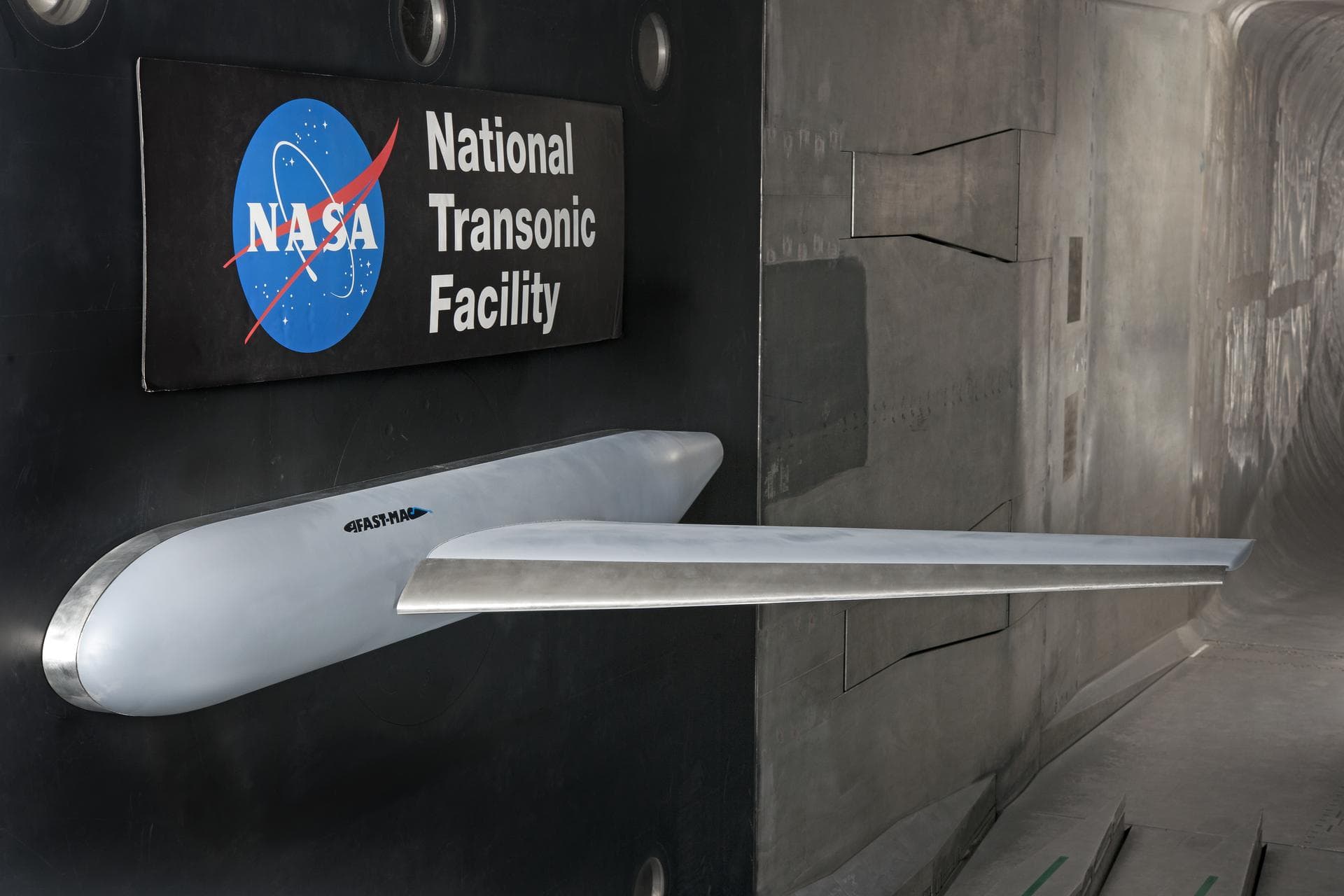 (NTF) National Transonic Facility Test 213-SFW Flow Control II, Fast-MAC Model:  The fundamental Aerodynamics Subsonic Transonic-Modular Active Control (Fast-MAC) Model was tested for the 2nd time in 
