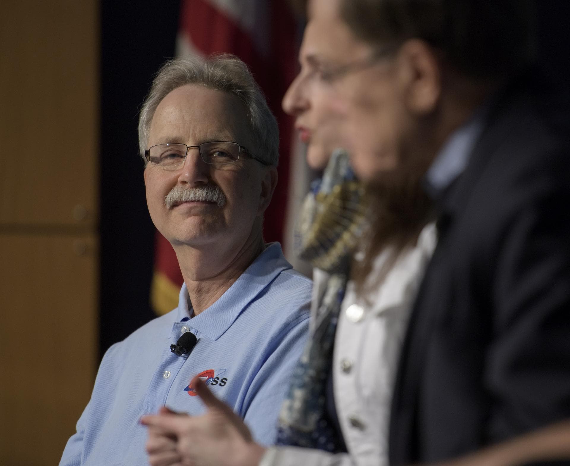 NASA Astrophysics Division director Paul Hertz is seen during a media briefing where he and other astrophysics experts are discussing the upcoming launch of NASA’s next planet hunter, the Transiting E