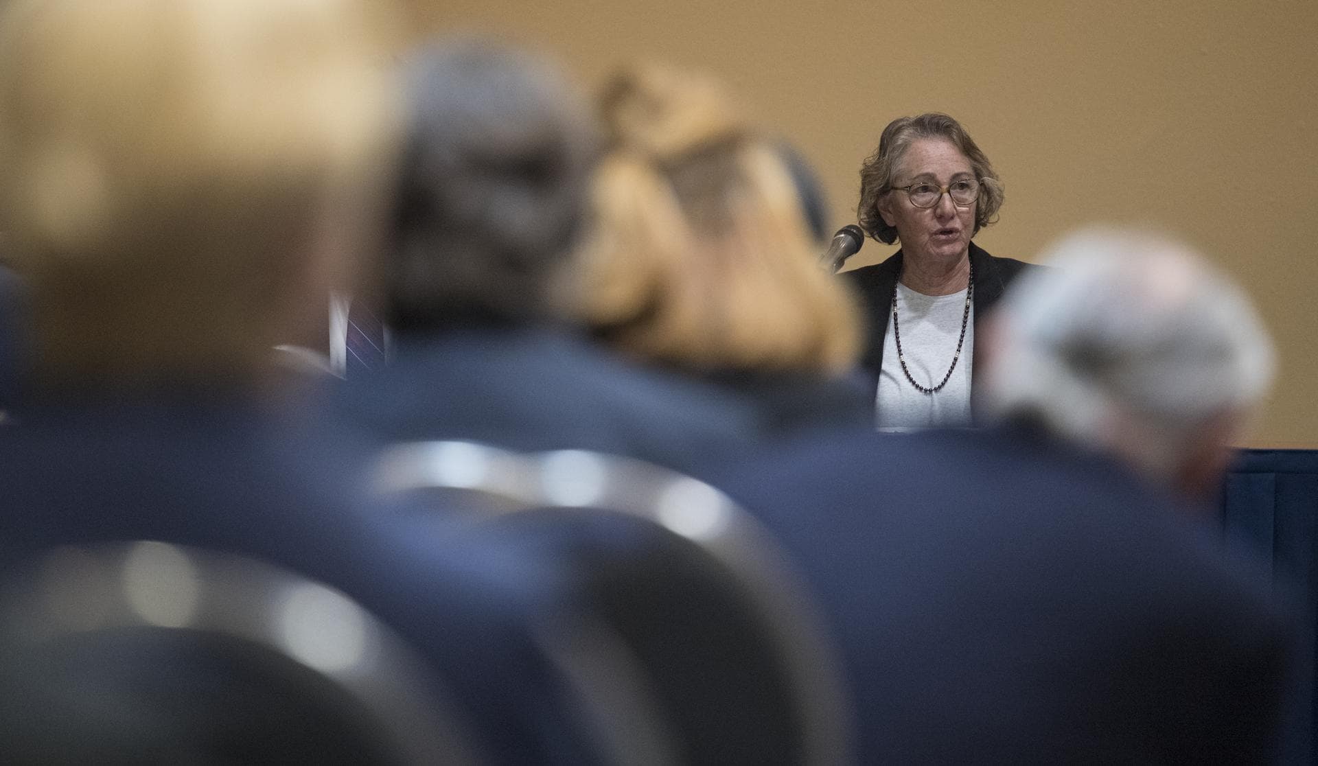Lisa Pratt, NASA's Planetary Protection Officer, answers a question from the audience during a special session titled “Planetary Protection for the Future: Science, Exploration, and Commerce” at the 7