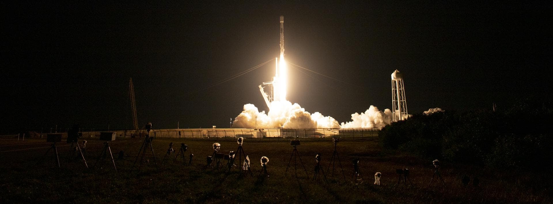 A SpaceX Falcon 9 rocket launches with NASA’s Imaging X-ray Polarimetry Explorer (IXPE) spacecraft onboard from Launch Complex 39A, Thursday, Dec. 9, 2021, at NASA’s Kennedy Space Center in Florida. T