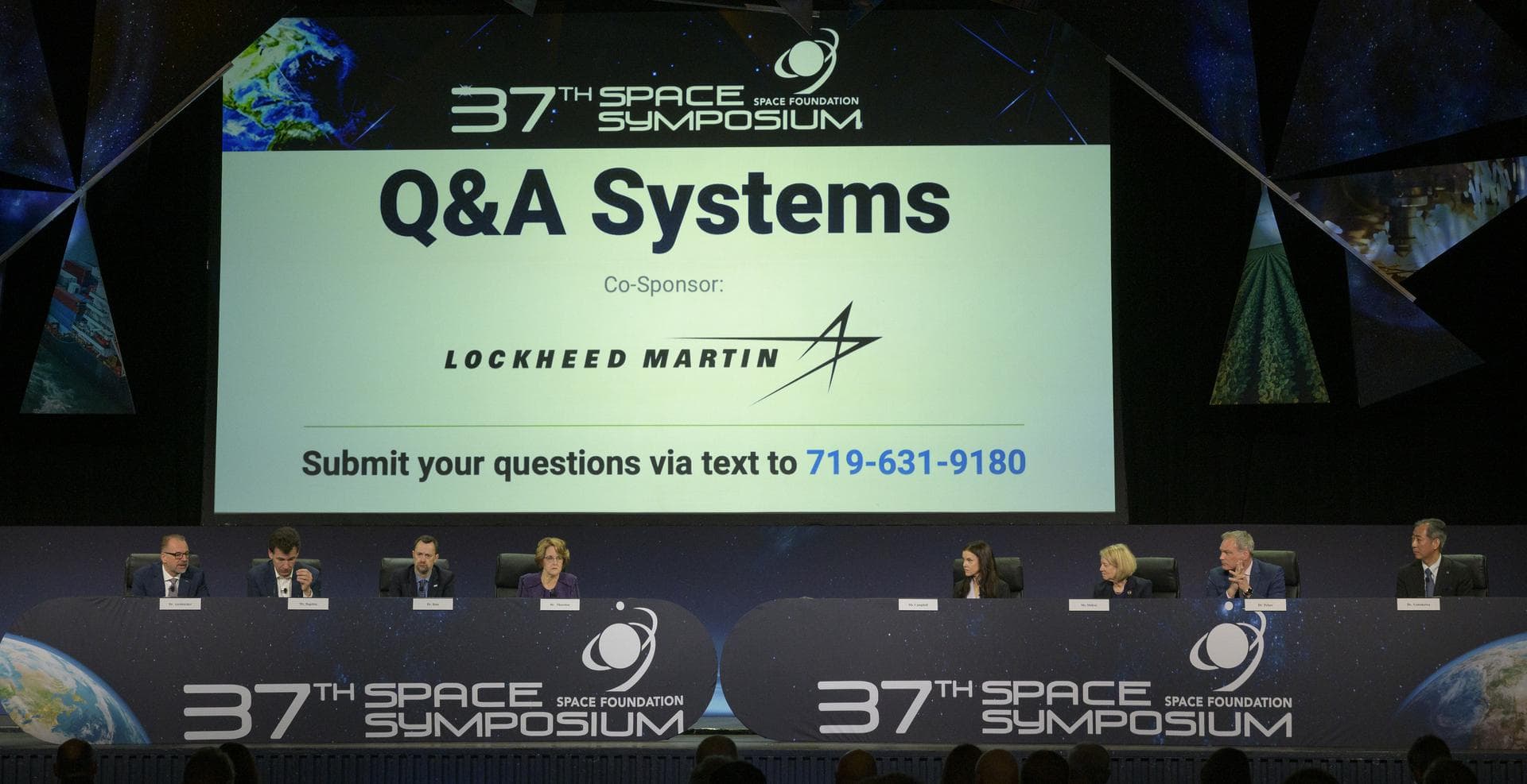 Heads of Agency participate in a panel discussion, from left, Dr. Josef Aschbacher, Director General, European Space Agency (ESA); Dr. Philippe Baptiste, President, French Space Agency (CNES); Dr. Pau