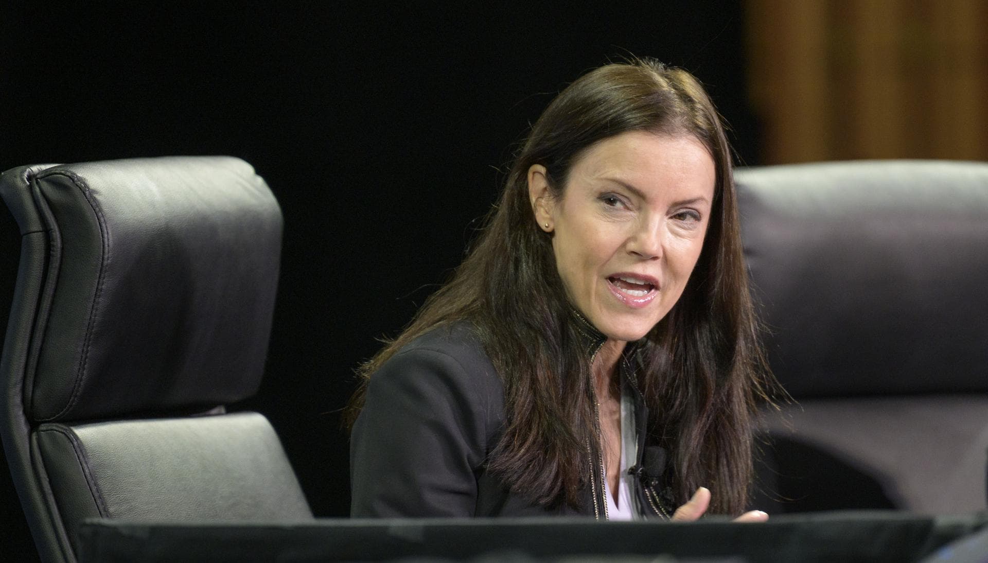 Lisa Campbell, President, Canadian Space Agency (CSA) speaks in a Heads of Agency panel during the 37th Space Symposium, Wednesday, April 6, 2022, in Colorado Springs, Colorado. Photo Credit: (NASA/Bi