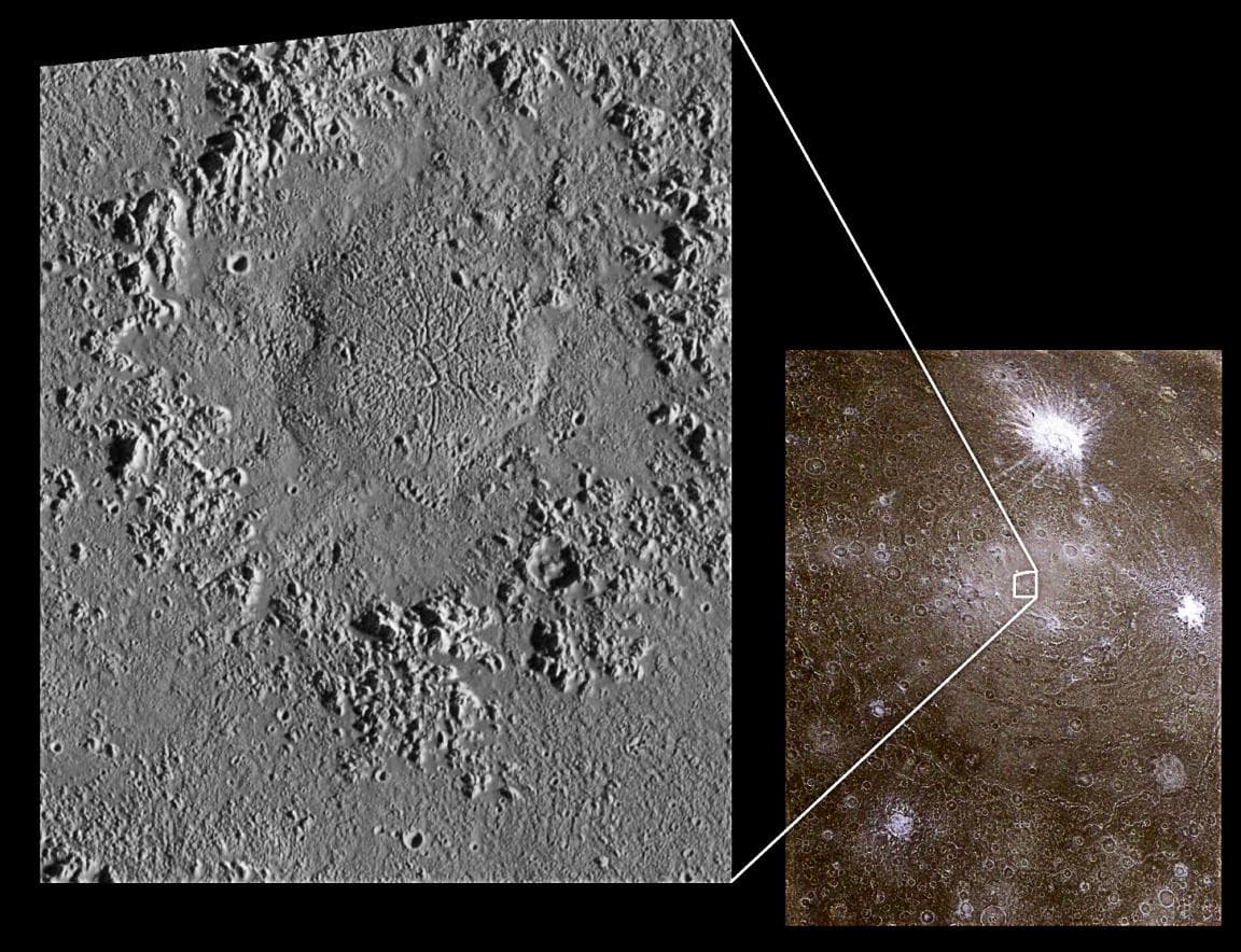 Impact Craters on Icy Callisto: Doh Crater and Asgard