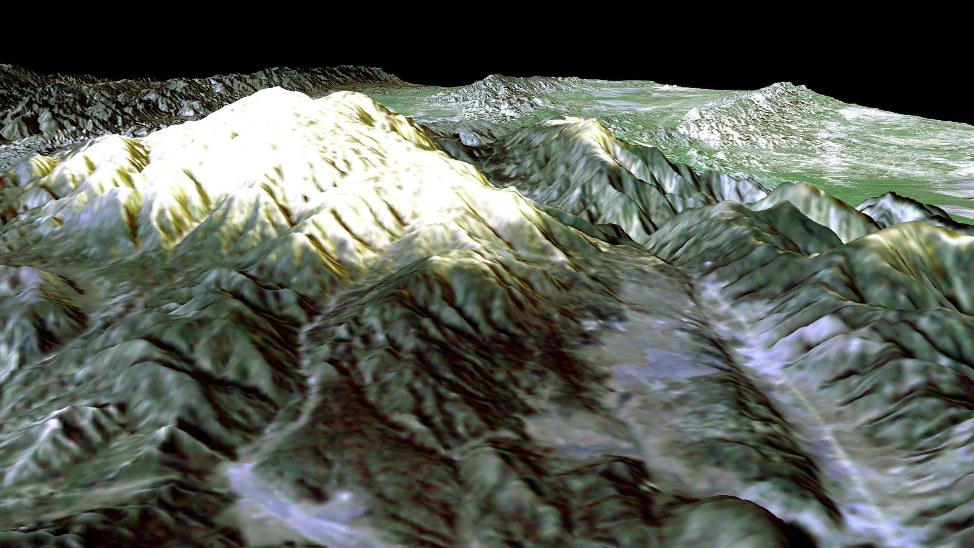 Prominently displayed in this image, Mt. Pinos, at 2,692 meters 8,831 feet is the highest peak in the Los Padres National Forest.