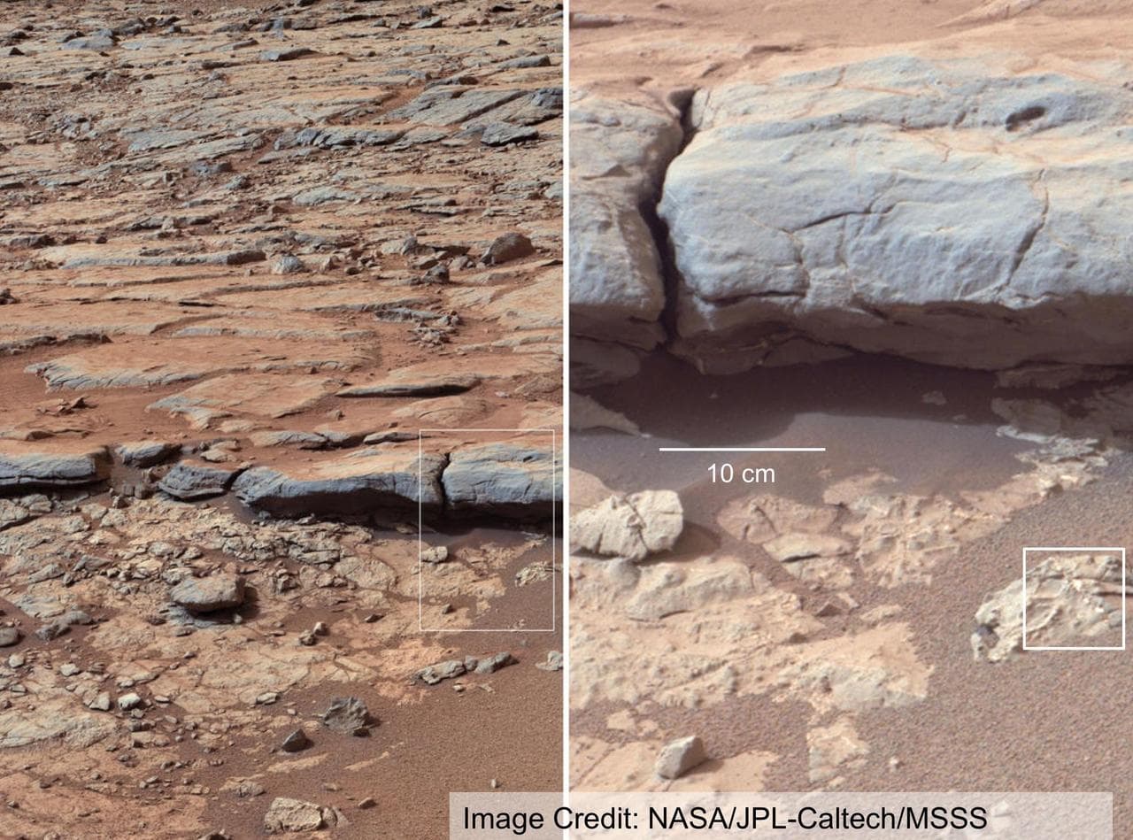 Observations at large scales, such as panoramas of Martian landscapes, help researchers identify smaller-scale features of special interest for examination in more detail.