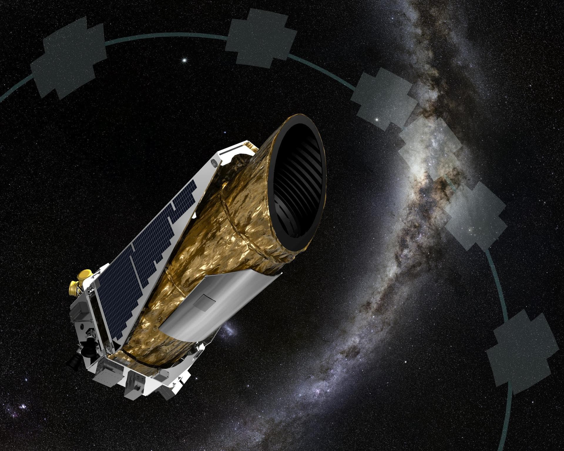 This artist concept shows NASA planet-hunting Kepler spacecraft operating in a new mission profile called K2. Using publicly available data, astronomers have confirmed K2 first exoplanet discovery pro
