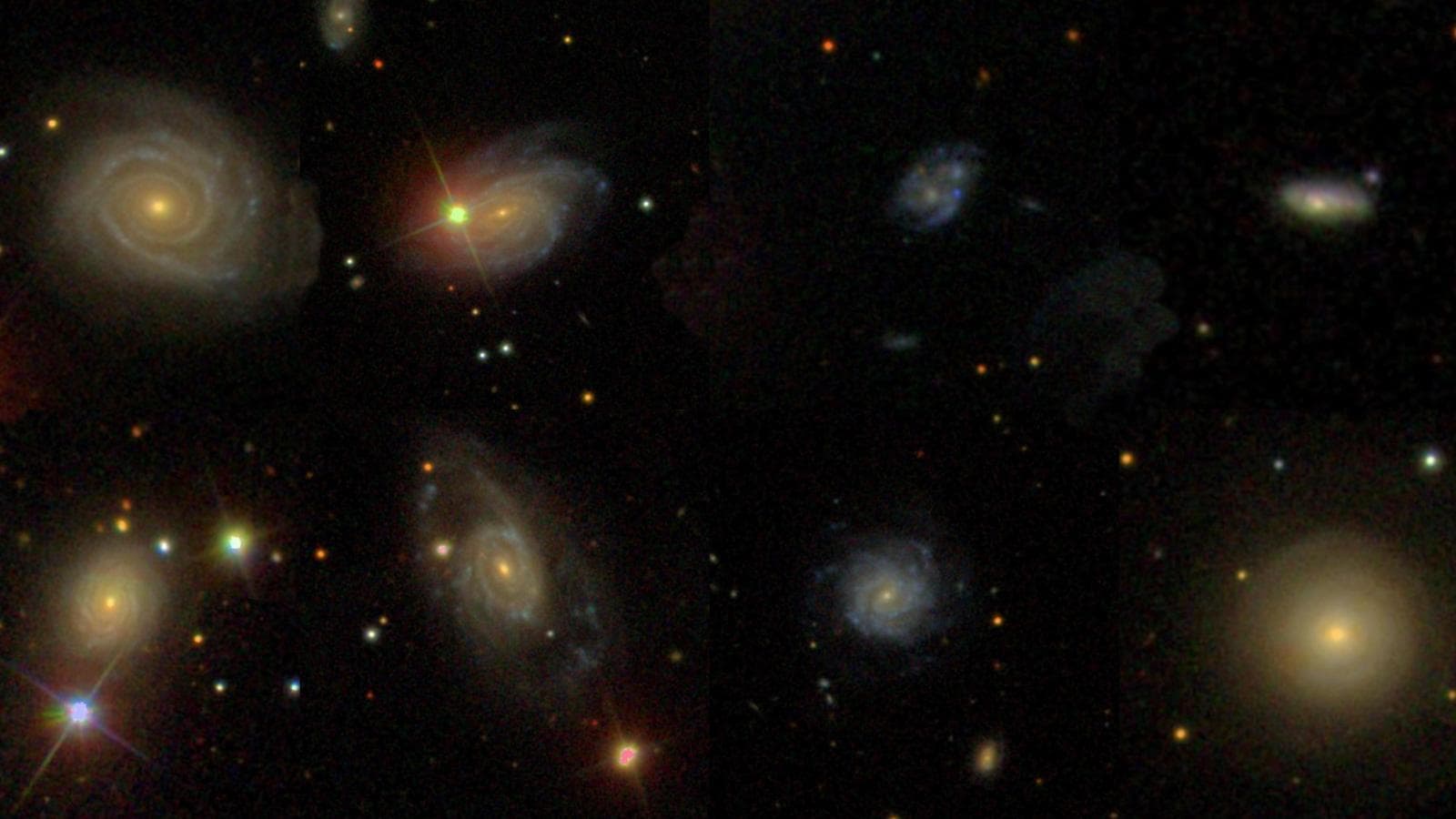 A new study analyzes several sites where dead stars once exploded. The explosions, called Type Ia supernovae, occurred within galaxies, six of which are shown in these images from the Sloan Digital Sk