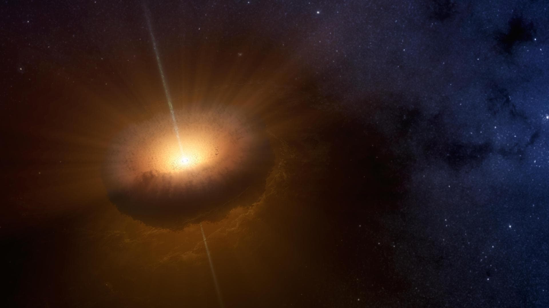 This artist's concept shows an unusual celestial object called CX330 was first detected as a source of X-ray light in 2009 by NASA's Chandra X-Ray Observatory while it was surveying the bulge in the c