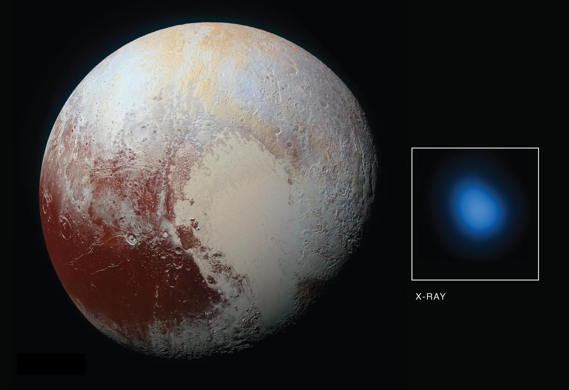 The first detection of Pluto in X-rays has been made using NASA's Chandra X-ray Observatory in conjunction with observations from NASA's New Horizons spacecraft. As New Horizons approached Pluto in l