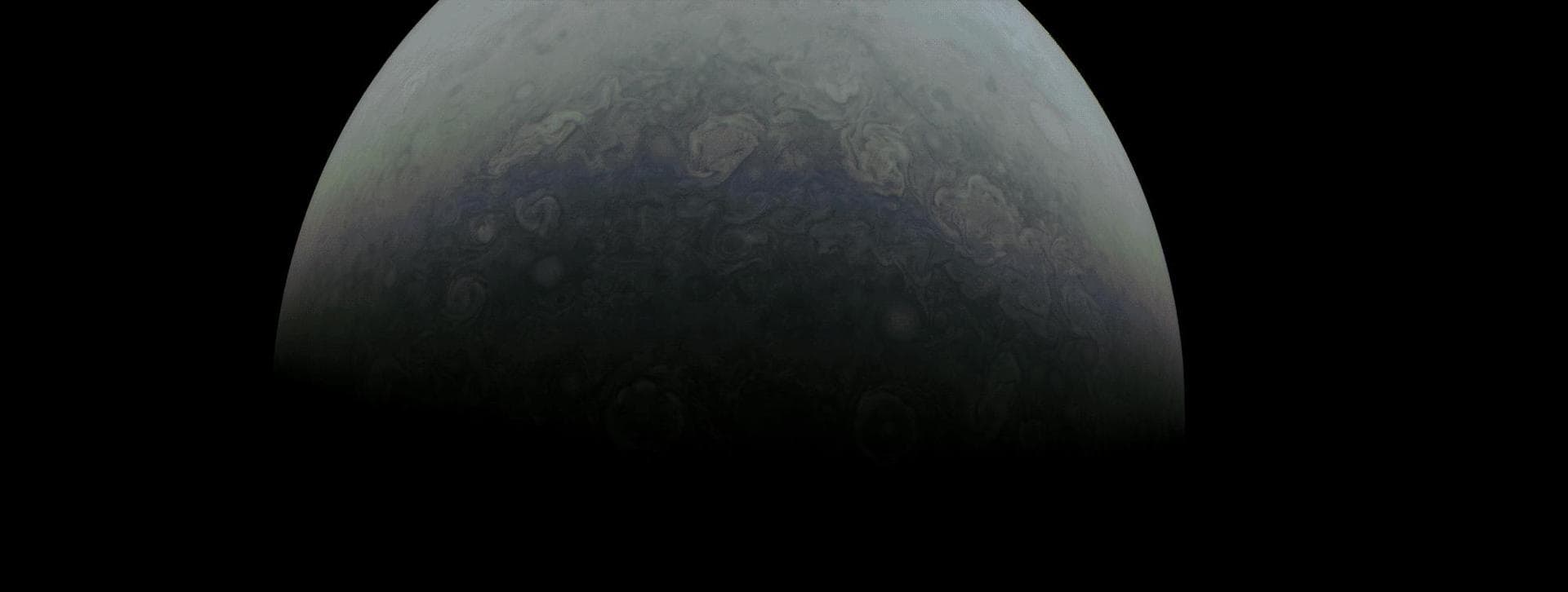 On April 9, 2022, as NASA's Juno mission completed its 41st close flyby of Jupiter, its JunoCam instrument captured what it would look like to ride along with the spacecraft. Citizen scientist Andrea