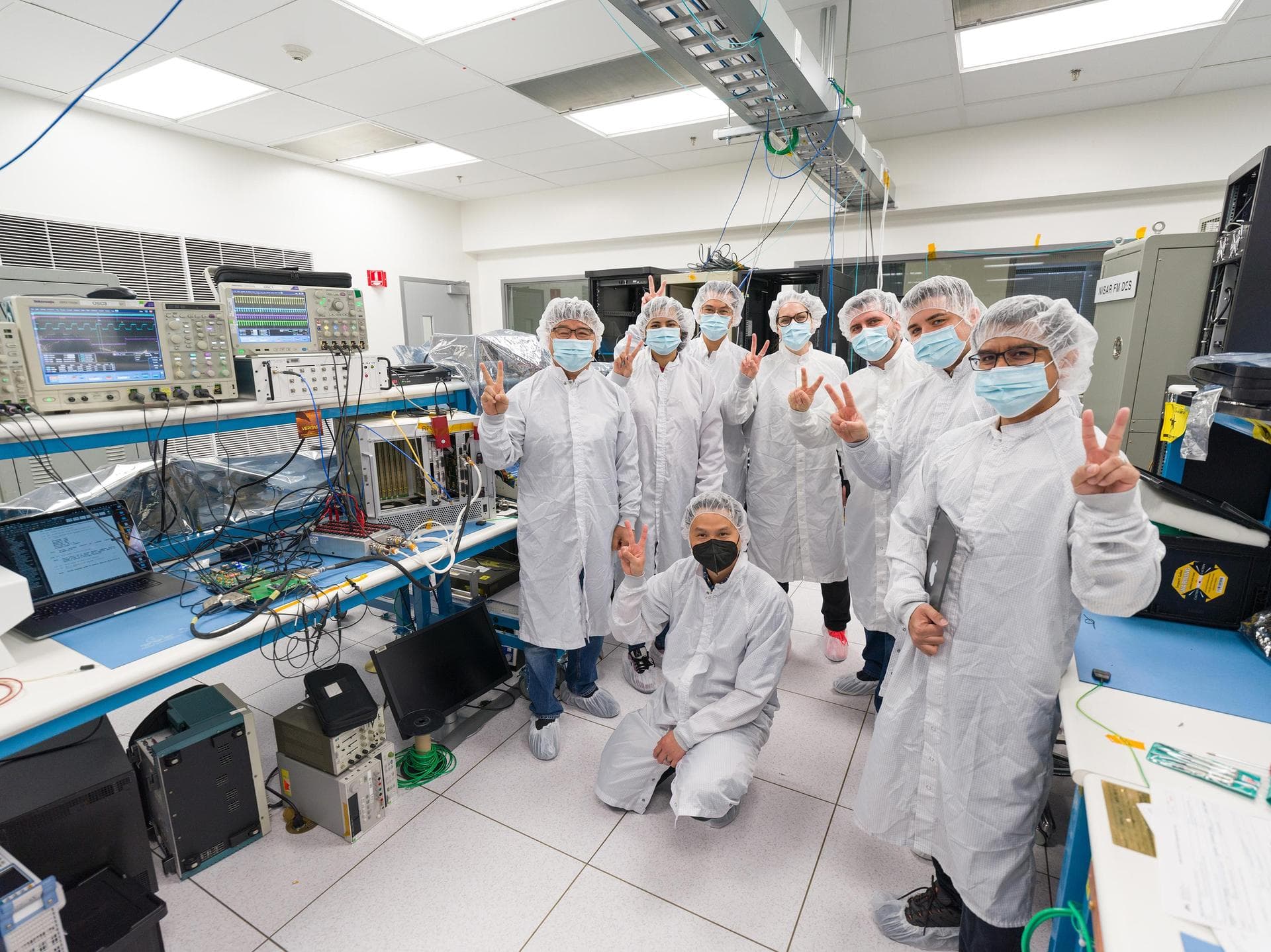 Seen here are members of the international team that participated in recent tests on prototype hardware for the Venus Interferometric Synthetic Aperture Radar (VISAR) at NASA's Jet Propulsion Laborato