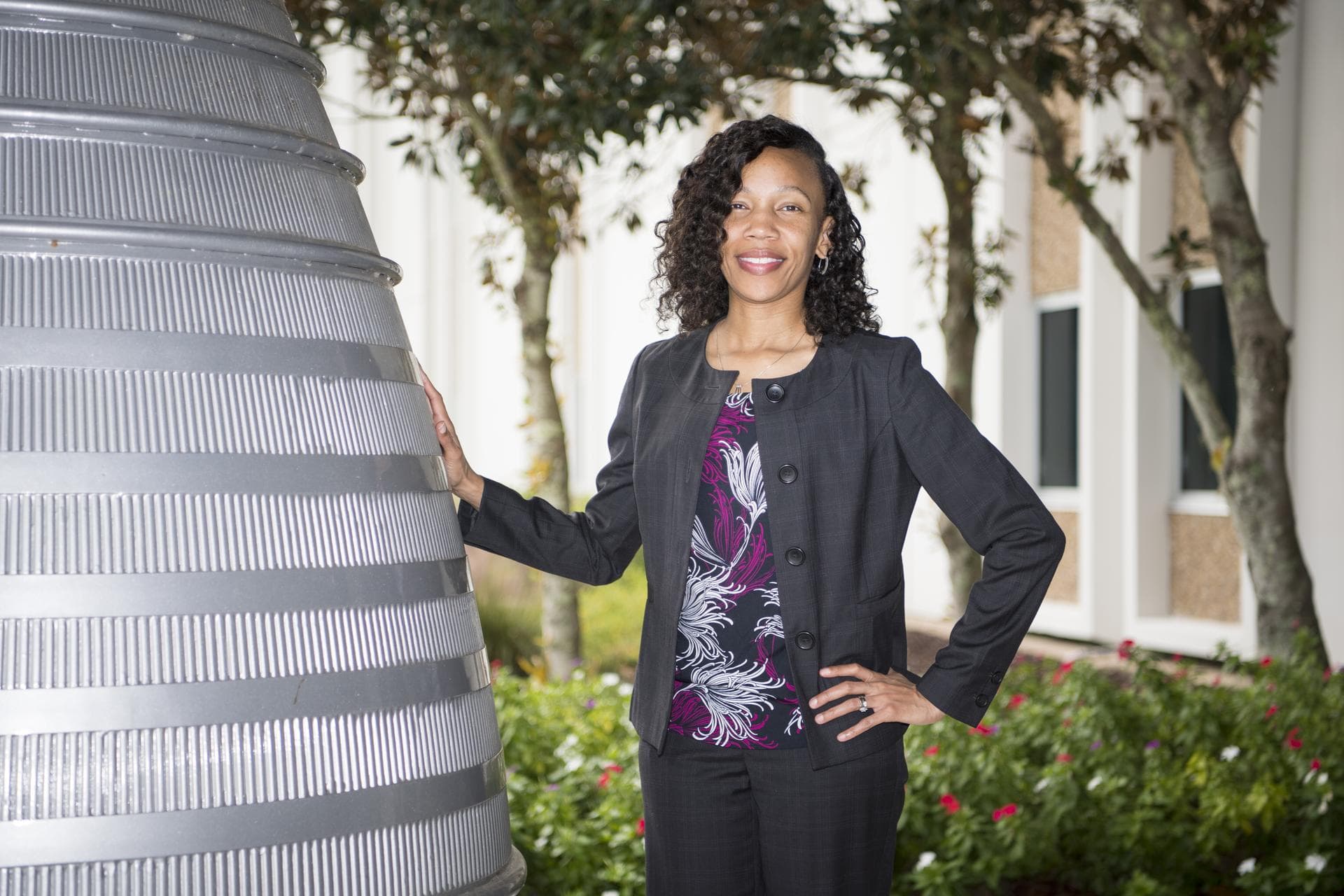Portrait; Mary Horne, a NASA reimbursable accountant at Stennis Space Center, performs analysis and budgeting funds for SSC tenants and commercial customers. This photo was taken as part of a monthy f