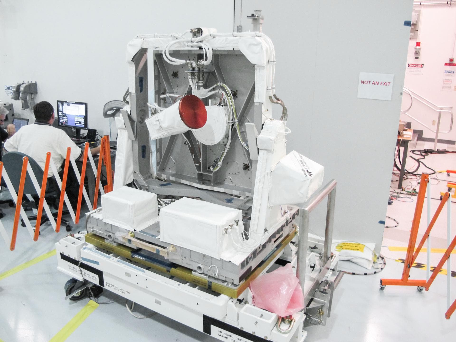 jsc2016e073274 (6/18/2015) --- Photographic documentation taken of the MUSES payload Integrated Assembly to be flown on the SpaceX-11 flight. Photo taken during EVA tool fit checks.