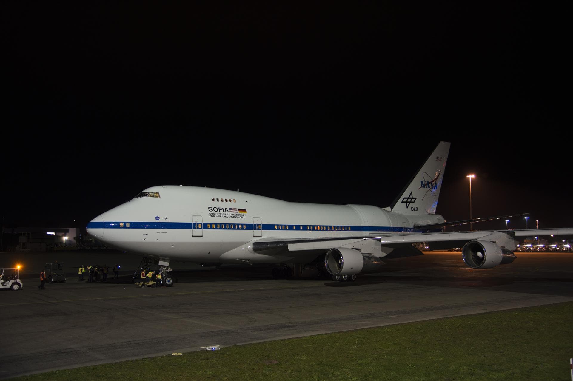 SOFIA at nighttime in New Zealand.