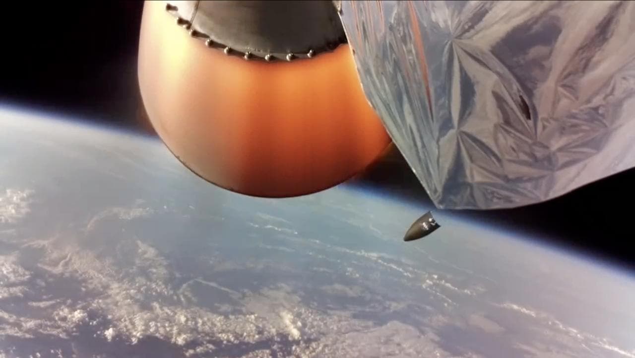 NASA’s Educational Launch of Nanosatellites-19 (ELaNa-19) payload separates from the upper stage of a Rocket Lab Electron rocket after successful liftoff from Launch Complex-1 at Māhia Peninsula in Ne