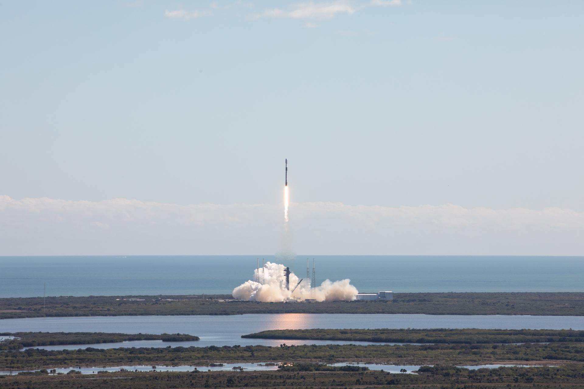 A successful liftoff from Space Launch Complex 40 at Cape Canaveral Space Force Station in Florida as Northrop Grumman’s Cygnus spacecraft, atop a SpaceX Falcon 9 rocket, heads to the International Sp