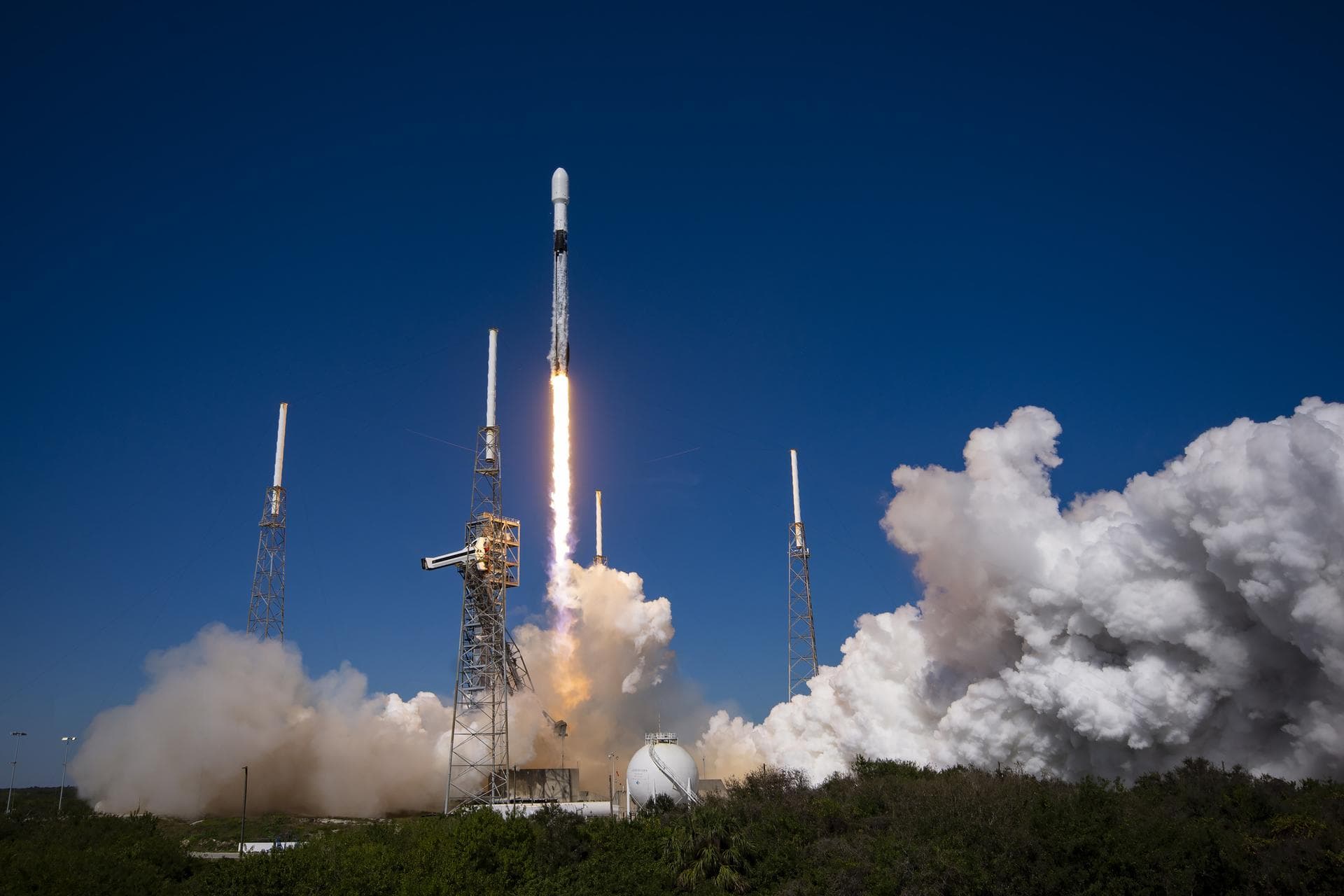 A successful liftoff from Space Launch Complex 40 at Cape Canaveral Space Force Station in Florida as Northrop Grumman’s Cygnus spacecraft, atop a SpaceX Falcon 9 rocket, heads to the International Sp