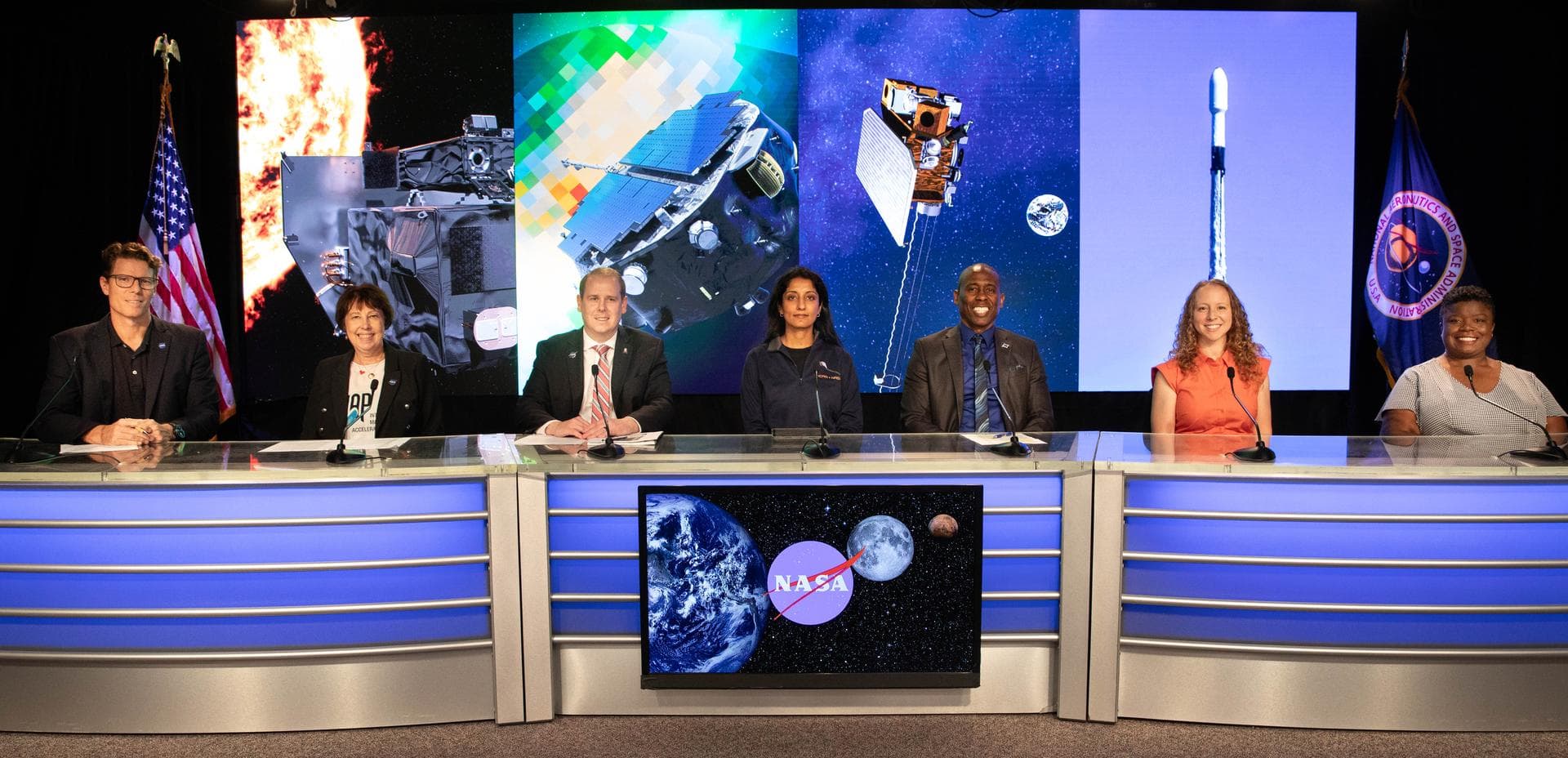 NASA, mission, and partner leaders participate in prelaunch news conference on Sunday, Sept. 21, 2025, at the agency’s Kennedy Space Center in Florida for NASA’s IMAP (Interstellar Mapping and Acceler