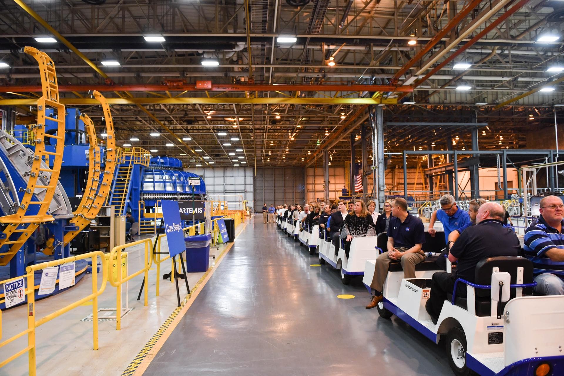 NASA Administrator Jim Bridenstine toured NASA’s Michoud Assembly Facility in New Orleans Thursday, August 14, 2019, to see the latest progress in manufacturing and assembling NASA’s Space Launch Syst