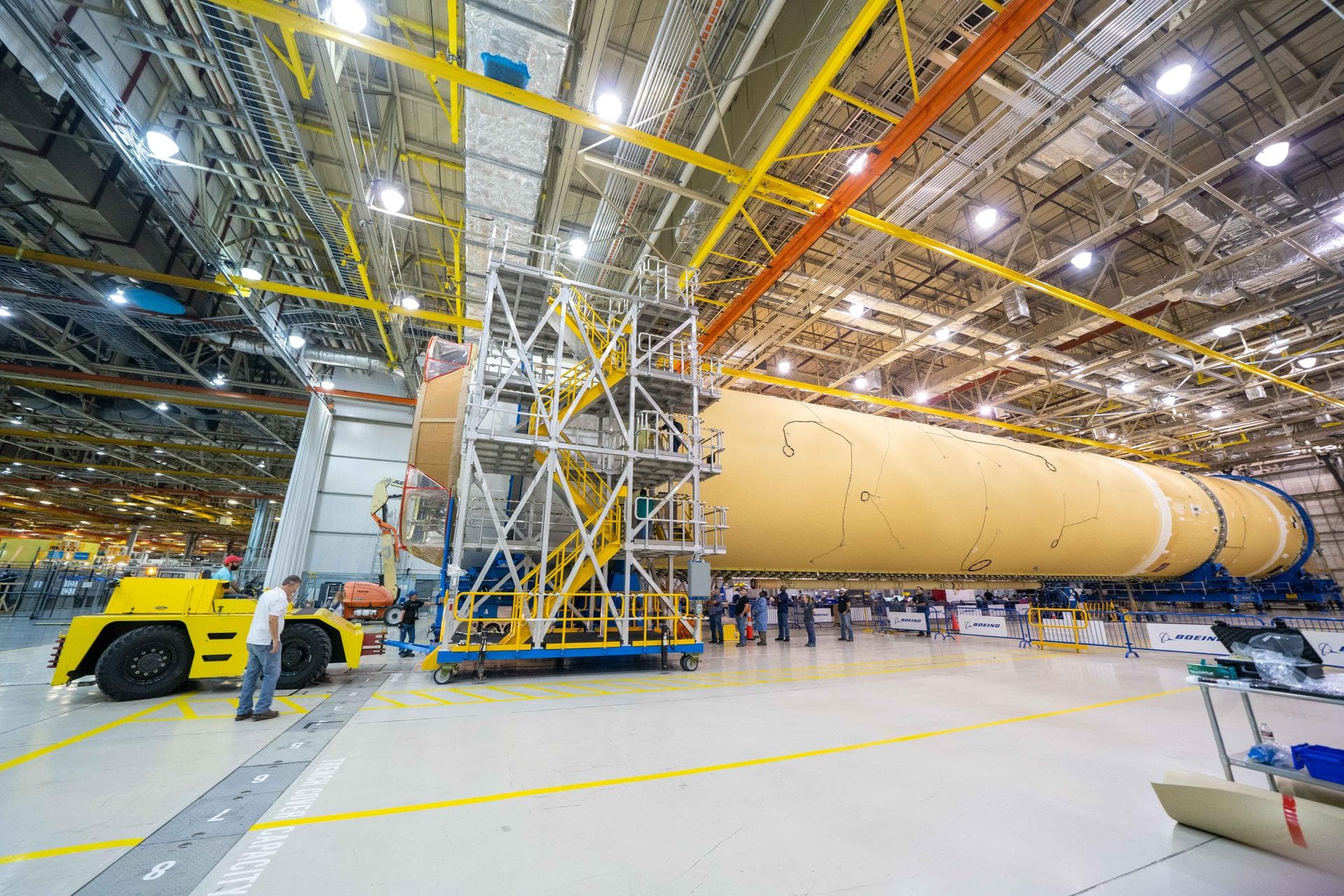 NASA finished assembling and joining the main structural components for the largest rocket stage the agency has built since the Saturn V that sent Apollo astronauts to the Moon. Engineers at the agenc