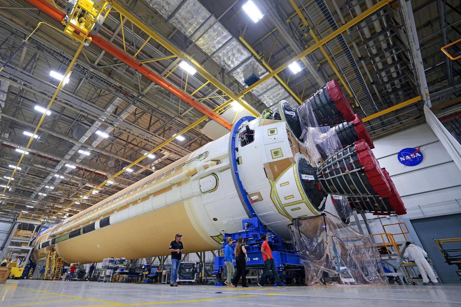 Teams at NASA’s Michoud Assembly Facility in New Orleans are preparing the core stage of the agency’s SLS (Space Launch System) for shipment to the agency’s Kennedy Space Center in Florida. The 212-fo