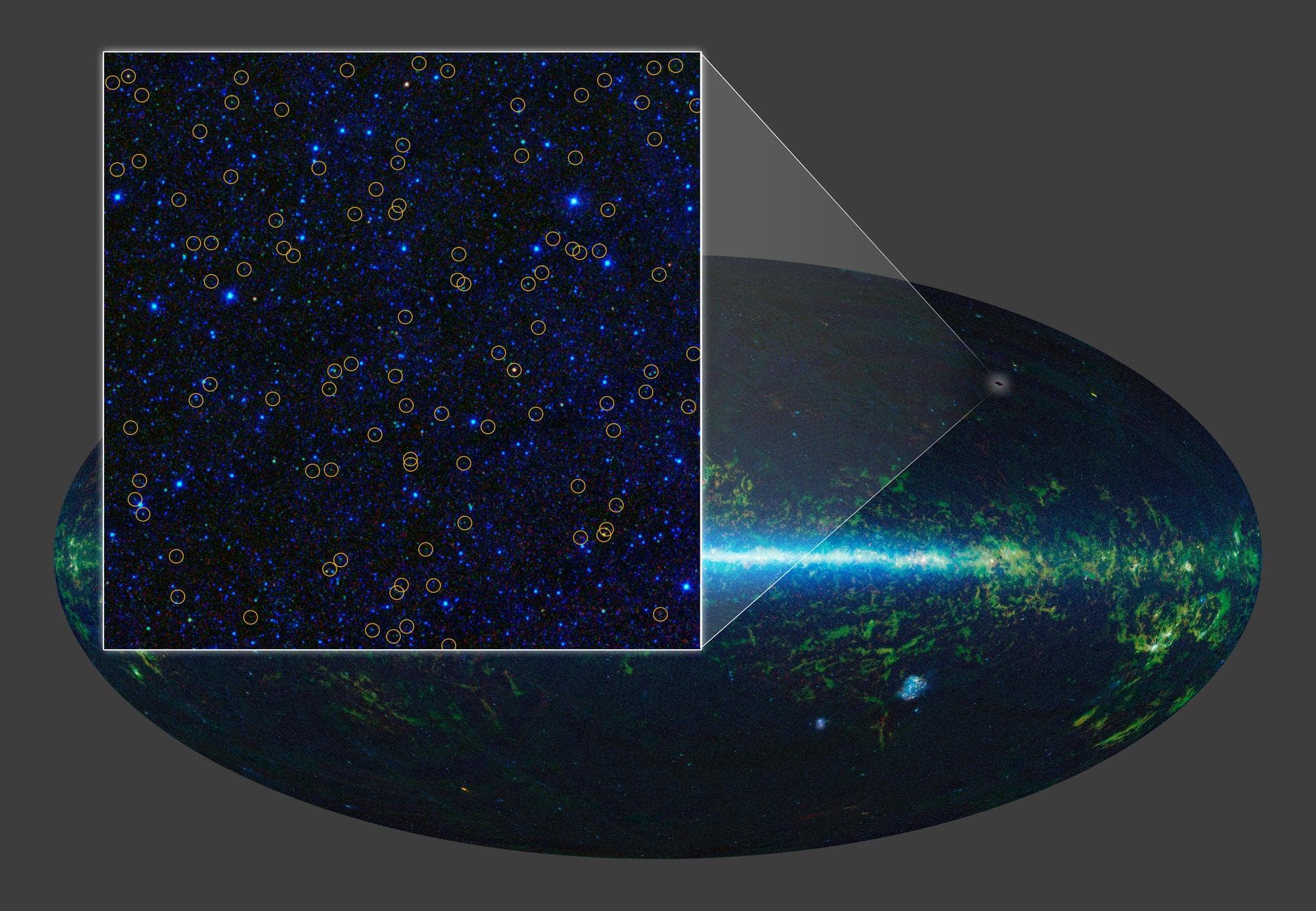 With its all-sky infrared survey, NASA Wide-field Infrared Survey Explorer, or WISE, has identified millions of quasar candidates. Quasars are supermassive black holes with masses millions to billions