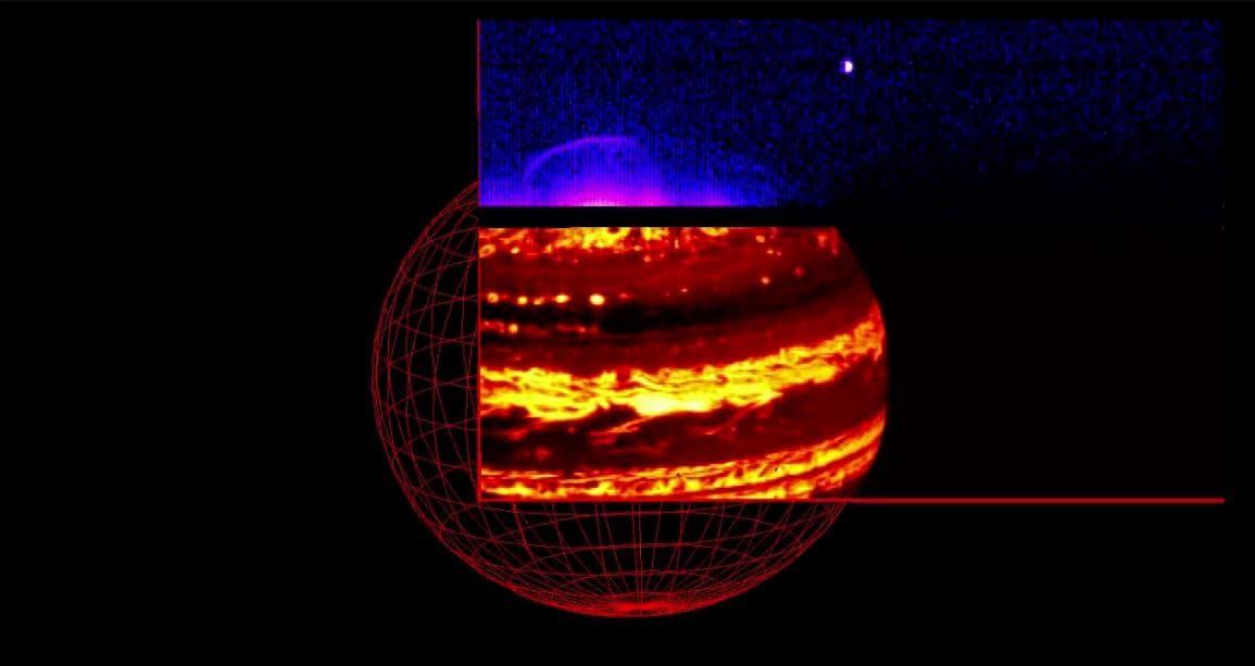 As NASA's Juno spacecraft approached Jupiter on Aug. 27, 2016, the Jovian Infrared Auroral Mapper (JIRAM) instrument captured the planet's glow in infrared light. The video is composed of 580 images