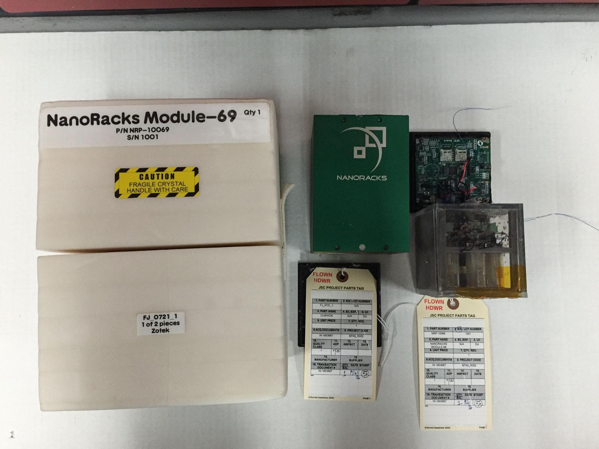jsc2025e044835 (9/8/2016) --- Contents flown for the NanoRacks-Crystallization Of Silver Nitrate in Microgravity On a Silver Cathode (NanoRacks-COSMOS). This investigation assesses the 3D structure of